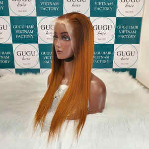 Perruque Lace Front sans colle de 18 pouces de long, avec closure 5x5 double drawn, 100% cheveux humains vierges vietnamiens, dentelle transparente - Product Image 3