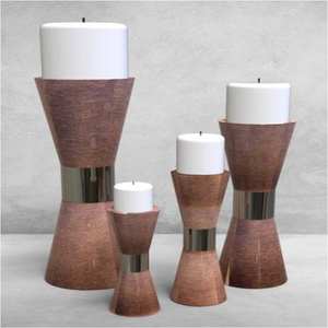Wholesale Wooden <b>Candle</b> Holder <b>Set</b> Luxury Decorative Pillar <b>Candle</b> Stand Manufacturer. - Product Image 2