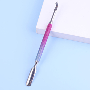 Pousse-cuticules professionnel en acier inoxydable, durable, léger, finition mate, manche antidérapant, double usage, réutilisable, de bonne qualité - Product Image 6