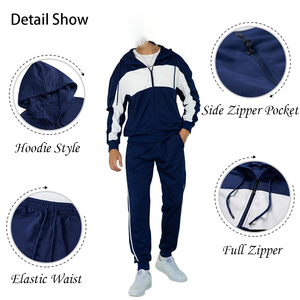 Ensemble de survêtements à capuche de style vintage XXL pour hommes, unisexe, jogging 2 pièces, survêtement de sport, ensemble de jogging et de sport - Product Image 4