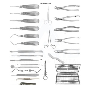 Alta calidad CE ISO certificado 24 piezas de acero inoxidable Manual Dental y conjunto de instrumentos de cirugía oral - Product Image 1