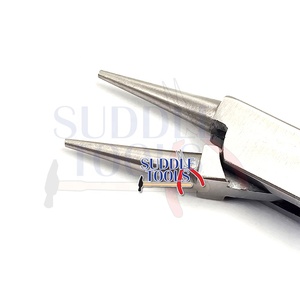 Alicates de punta redonda de 130mm para bricolaje, herramientas ópticas para optometristas, extensiones de cabello de acero inoxidable, herramienta para hacer joyas y relojería D - Product Image 2