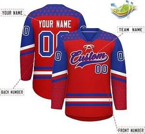 ชุดเครื่องแบบฮ็อกกี้น้ำแข็งออกแบบได้ตามต้องการเสื้อเจอร์ซีย์และกางเกงระบายอากาศน้ำหนักเบาสำหรับผู้ชายผู้หญิงเยาวชน - Product Image 2