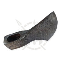 Outdoor-Camping-Überlebensausrüstung: Industrielle Qualität, handgefertigt, individuelles Design, Damaststahl-Doppelklingen-Tomahawk-Axtkopf aus Holz