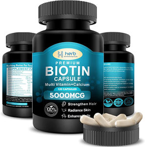 Cápsulas de Biotina de Marca Privada ODM/OEM, Quemador de Grasa Natural, Suplemento para el Control de Energía, 60 Cápsulas/Botella para Adultos - Product Image 1