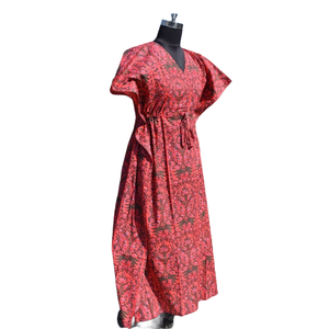 Caftan Robe de nuit en coton à imprimé floral pour femmes - Product Image 2