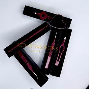 Pinzas para Pestañas GETUP BROSONS IMPEX de Acero Inoxidable Duradero con Punta Plateada Lisa, Antimagnéticas y Antiestáticas de 10 mm con Agarre Perfecto - Product Image 2