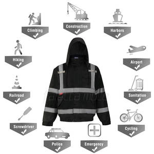 Veste de sécurité haute visibilité pour hommes, idéale pour les travaux routiers, la construction et l'utilisation générale sur chantier - Product Image 5