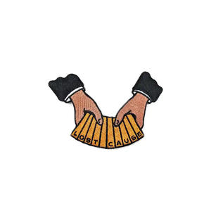 Free Sample Custom Design Embroidery Patches Wholesale Top Selling Embroidered Logo <b>Iron</b> <b>on</b> Patch for Garments - Product Image 2