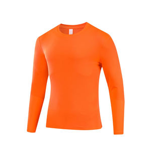 Factory Made Custom Logo Compression Shirts <b>for</b> Men Long Sleeve Athletic <b>Gear</b> T Shirt <b>for</b> Workout Sports Gym Fitness - Product Image 3