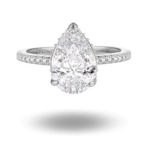 Anillo de Diamante Brillante de Corte Redondo de 5.5 MM, Anillo Elegante de Circonita Cúbica para Mujer, Regalo de Compromiso, Boda, Anillo de Diamante - Product Image 5