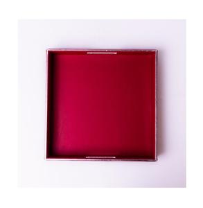 Ensemble de plateaux de service de forme ronde pour la décoration plateaux à thé grand café Premium Mdf résine de service en bois marron - Product Image 2