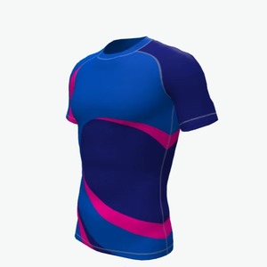 2025 nueva llegada protectores de erupción de manga corta 100% poliéster hombres cómodo protector de erupción con tela personalizable - Product Image 2