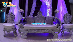 Conjunto de sofás de estilo italiano musulmán, Set de decoración de escenario de boda paquistaní, Loveseat y silla - Product Image 6