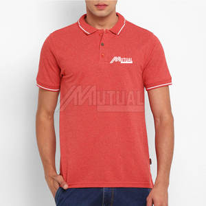 เสื้อโปโลผ้าถักแบบลำลองสำหรับผู้ชายผ้าคอตตอนสำหรับระบายอากาศได้ดีและให้ความชุ่มชื้นเนื้อผ้าระบายอากาศได้ดี - Product Image 1