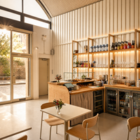 Bartisch mit LED-Display, Kaffeetisch-Vitrine, Hotelmöbel, Restaurantmöbel, Barmöbel, Speisewagen, Barwerkzeug, Kaffee-Tee-Ausstattung