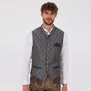 Chaleco reversible bávaro tradicional para hombre con botones de cuerno otoño cálido Oktoberfest Trachten Wear sin mangas festivales alemanes - Product Image 1