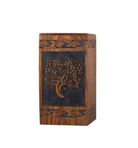 โกศไม้กุหลาบแฮนด์เมดสําหรับเถ้ามนุษย์ต้นไม้แห่งชีวิต โกศเผาศพส่วนบุคคลสําหรับงานฝีมือขนาดใหญ่ - Product Image 1