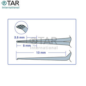 Fórceps de capsulorrexis, puntas de ejes rectos, longitud de ángulo de 13mm, instrumentos médicos de cirugía oftálmica precisa dentada afilada - Product Image 5