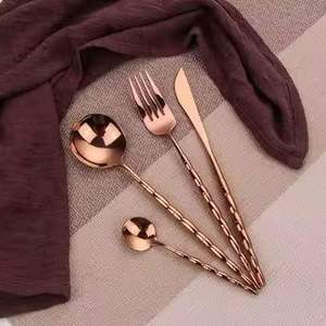 Stainless Steel Flatware Set with <b>Bone</b> <b>Handle</b> for Kitchen Includes Forks <b>Knives</b> Wedding Spoons <b>Knife</b> Accessories - Product Image 6