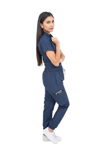 Personalizable de alta calidad de las mujeres de enfermería Jogger Scrubs de punto Spandex/Poliéster Hospital Uniforme Top Enfermera Scrubs Sets - Product Image 4