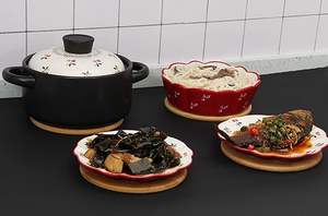 แผ่นรองแก้วไม้ทรงกลมสไตล์โบฮีเมียน ทำมือ เป็นมิตรกับสิ่งแวดล้อม คุณภาพสูง ปกป้องโต๊ะได้ทุกวัน ราคาประหยัด - Product Image 6