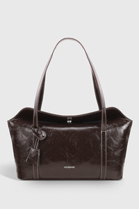 Bolso Tote de Cuero PU Arrugado para Mujer con Logotipo Personalizado, OEM ODM, Bolso de Hombro de Gran Capacidad - Product Image 3