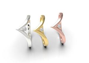 Anillo de Compromiso y Promesa Clásico de Plata de Ley 925 Chapado en Oro de 18K con Moissanita de 0.03 CT, Joyería Fina para Fiesta - Product Image 5