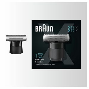 Cabezal de Repuesto Negro para Afeitadora Eléctrica y Recortadora de Barba, Compatible con Afeitadoras de Doble Cuchilla para Cara y Cuerpo, Lavable - Product Image 3