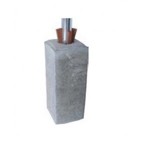 Base in cemento inclusa di 4 cunei in legno per pali Ø 60 mm - Product Image 1