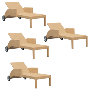 Chaise longue de plage portable et légère chaise de patio personnalisée pour l'extérieur lit de repos avec baldaquin mobilier extérieur - Product Image 5