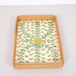 Plateau en rotin de coquillage naturel écologique de décor à la maison de luxe de mode de conception créative de Offre Spéciale du Vietnam - Product Image 5
