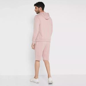 Chándal de algodón con capucha para hombre, conjunto de sudadera y pantalones cortos para correr - Product Image 2