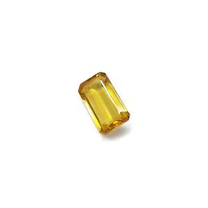 Saphir Jaune Naturel de Bangkok 3,40 carats, Alexandrite Non Traité, Coupe Émeraude, Coupe Brillant, Couleur Péridot, Calibré Optiquement, Forme Ovale - Product Image 4