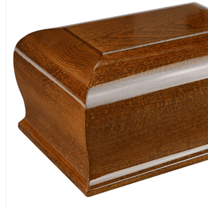 Urna de madera de estilo americano OEM marrón al mejor color para urna humana con tornillo recién llegado de Vietnam para suministros funerarios - Product Image 4