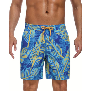 Stylish <b>Men's</b> <b>Shorts</b> with Side Pocket Marbled Pattern Drawstring Waist-Breathable Polyester Blend for Beach Pool Latest Style - Product Image 4