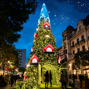 Árbol de Navidad Comercial Gigante de 30 pies/9 m, 25 pies, 20 pies, 15 pies, Árbol de Navidad Artificial Comercial con Luces LED para Decoración - Product Image 1