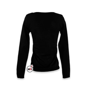 เสื้อกีฬาคอกลมเข้ารูปแขนยาวสำหรับผู้หญิงเสื้อคอตตอนธรรมดา - Product Image 4