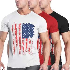 96% Polyester 4% Spandex Mesh Fitness Workout Vêtements Muscle T Shirt Surdimensionné Bodybuilding T Shirt Pour Hommes - Product Image 1