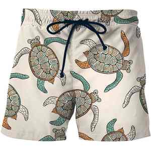 Shorts de plage pour hommes de qualité supérieure, personnalisés, à motif tortue de mer, pour la course à pied, sport, séchage rapide, respirant, pour les vacances - Product Image 1