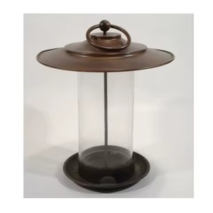 Solid Wood <b>Bird</b> <b>Feeder</b> Hut Design With Nickel Finished Metal Roof & Hanging Ring for Indoor Balcony Hanging Wood <b>Bird</b> <b>Feeder</b> - Product Image 6