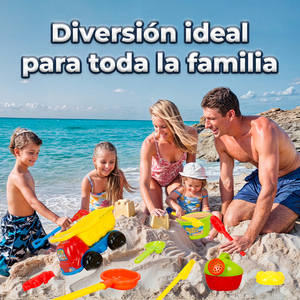 Set da Spiaggia in Plastica da 11 Pezzi per Bambini, Giocattoli Estivi da Esterno a Forma di Camion - Product Image 5