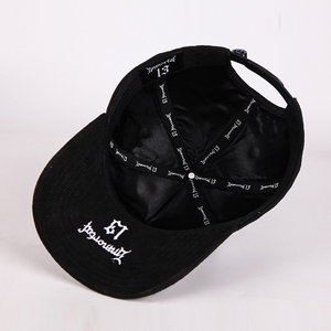 Custom High Quality Rhinestone Sport Suede Caps Embroidered Curved Brim <b>Satin</b> <b>Lined</b> Suede Baseball Cap - Product Image 6