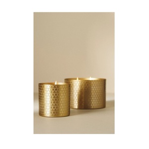 Tahura Export Luxury Candle Jars for Home Office Wedding <b>Metal</b> Candle Jars and <b>Bowl</b> With and Without Lid Empty Candle Jars Wax - Product Image 4