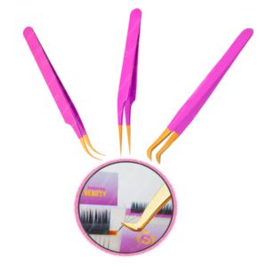 Pinzas de extensión de pestañas con punta empolvada de diamante, fáciles de recoger, embalaje personalizado, etiqueta privada de 003 mm para pestañas Miner - Product Image 1