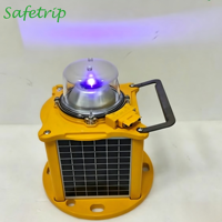 Éclairage LED bleu sans fil pour bordure de piste d'atterrissage aéroportuaire, éclairage au sol pour aéroport, pour la guidage des voies de taxiage