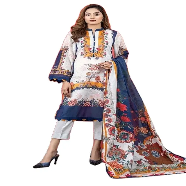 Shalwar Kameez indio y pakistaní sin costuras trajes de lujo bordado trabajo Salwar Kameez traje para mujer