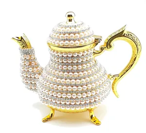 Théière turque en laiton traditionnelle de luxe écologique Instant Traders, design perlé, utilisation intérieure, accessoires de cuisine, thé - Product Image 1
