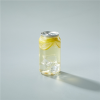 Bouteille de boisson en plastique PET de 330ml avec couvercle en aluminium, impression numérique pour jus de thé, extrémité ouverte facile à décoller, prête à expédier