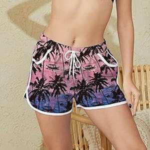 ¡Novedad de 2025! Pantalones cortos de playa transpirables de cintura alta para mujer, pantalones cortos de verano para mujer, OEM personalizables, gran oferta, precio bajo - Product Image 4